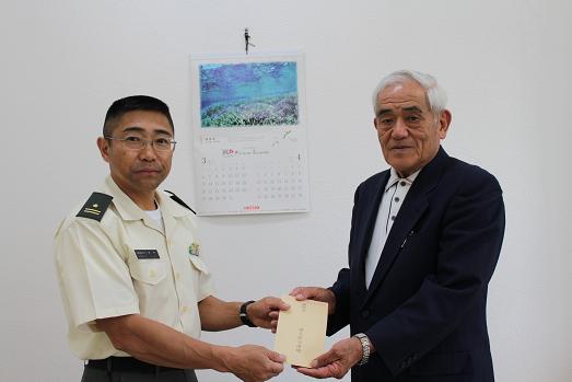 南与座分頓地より義援金